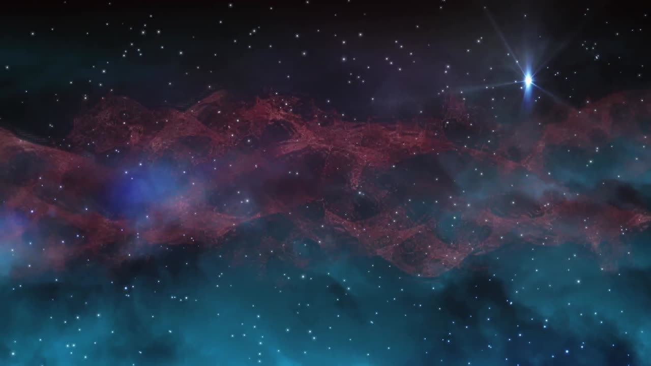 animación de una cadena de adn que gira sobre estrellas brillantes sobre un fondo negro