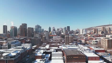 montreal by drone in winter