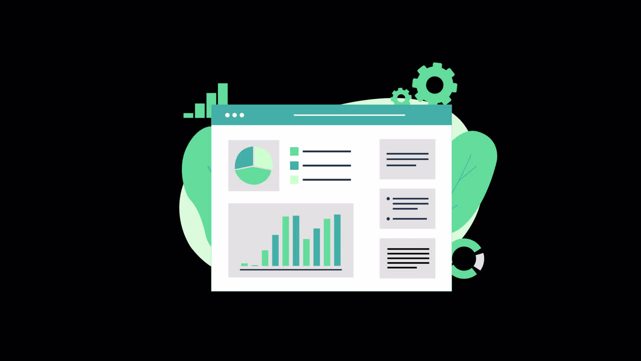 Animated Data Analytics Dashboard with Charts and Graphs