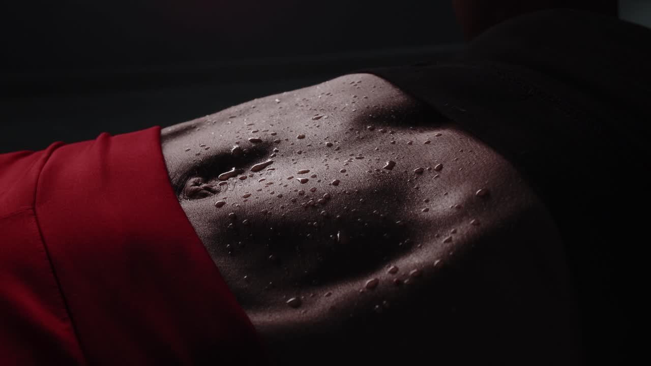 Woman's abdomen after exercise