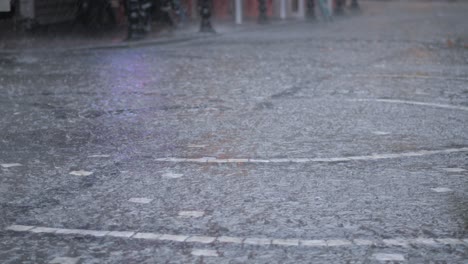 rainy city street