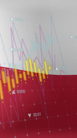 animación de la bandera de la república checa en el procesamiento de datos