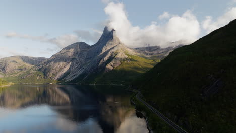 stunning aerial footage of lake reflections and scandinavian landscape