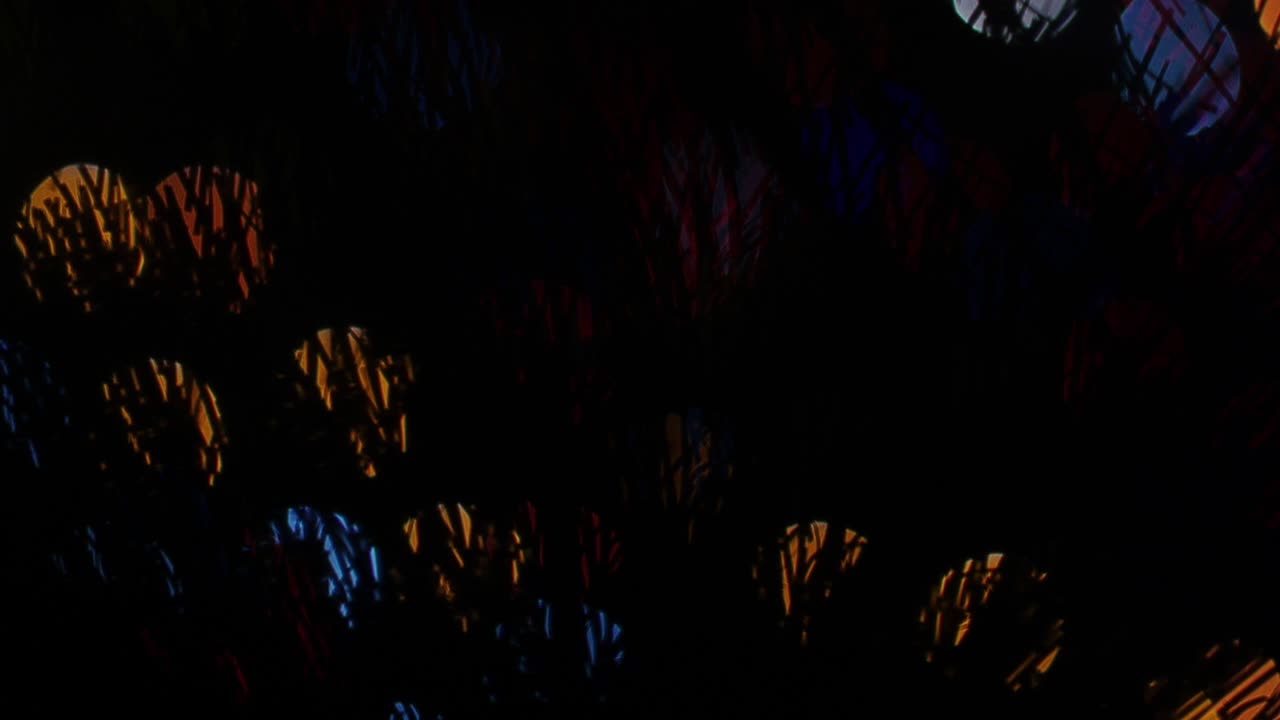 검은색 배경에 모양이 보이는 털이 많은 불빛