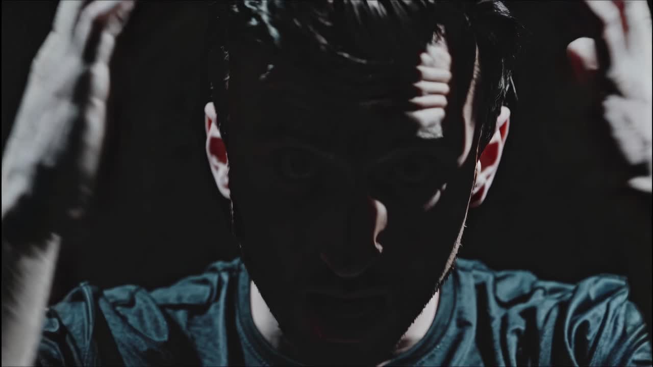 hombre en extrema angustia emocional