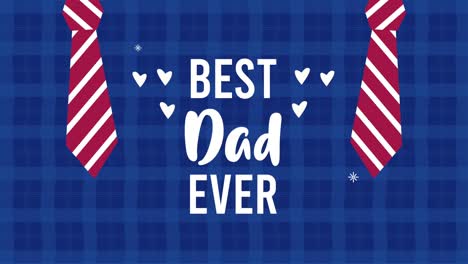 fathers day lettering with neckties animation
