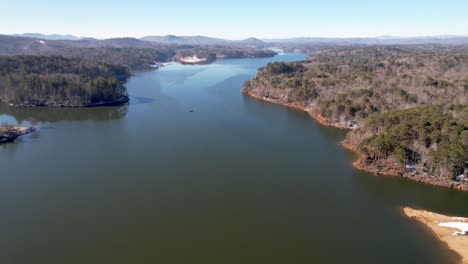 kerr scott dam and reservoir in wilkes county nc, near wilkesboro north carolina, nc aerial