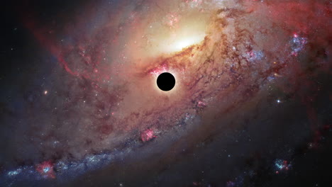 Schwarzes-Loch-Als-Gravitationslinse,-Elemente-Dieses-Bildes,-Bereitgestellt-Von-Der-Nasa,-Up