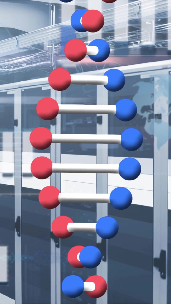 Animation of data processing over server room
