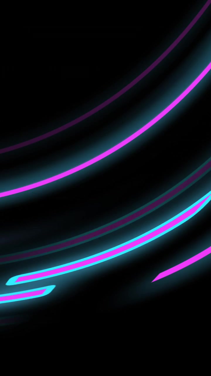 Animazione di scie luminose di trasferimento dati su sfondo nero