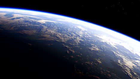 es una vista increíble del planeta tierra desde el espacio. ultra alta definición. 4k. 3840x2160.