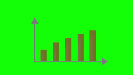 Finanzdiagramm-Symbolschleifenanimation-Mit-Alphakanal,-Transparentem-Hintergrund,-Prores-444