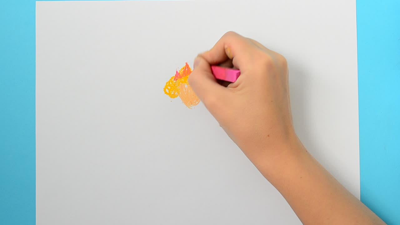 Draw the princess. The child draws the picture