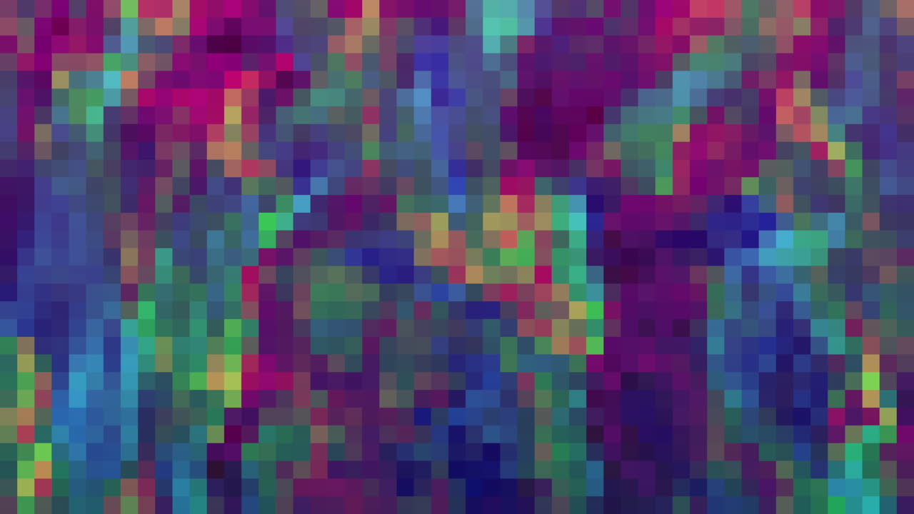 Colorful pixels in motion background