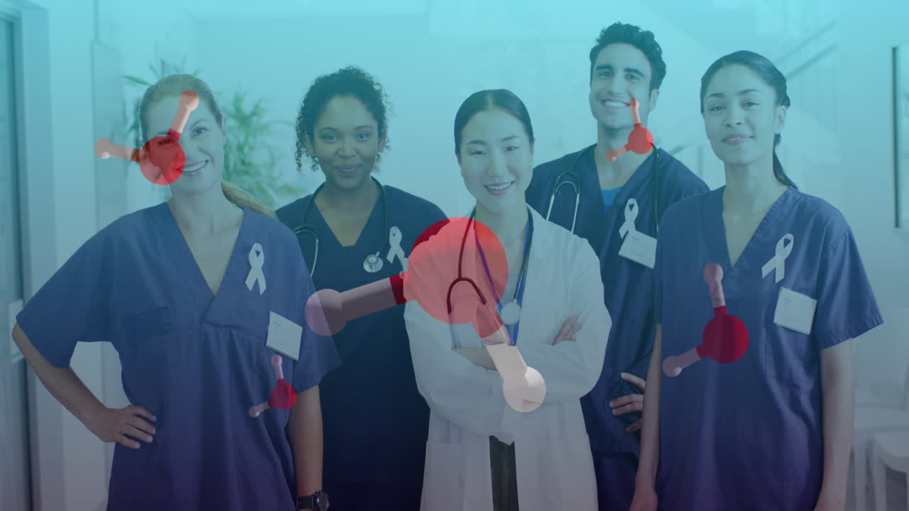 다양한 의사들에 대한 분자의 애니메이션