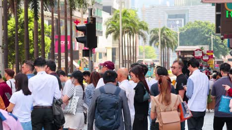 busy city street scene