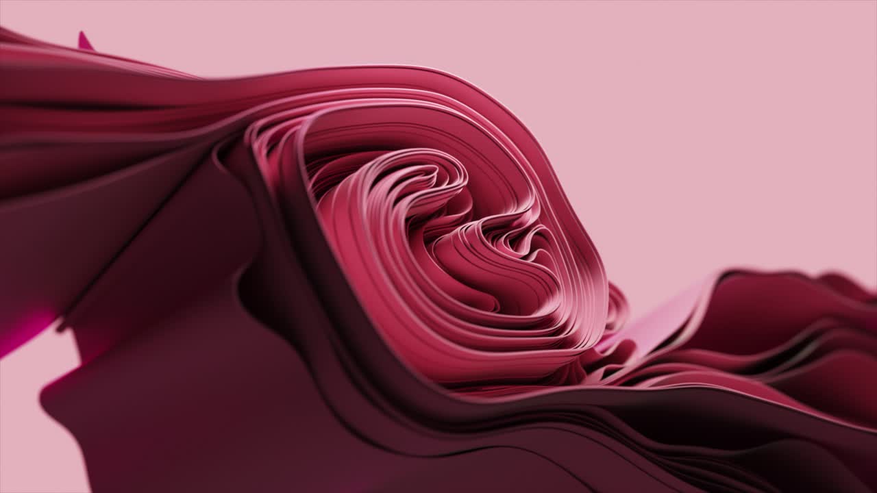 Free stock video - Fluid 3d curves in shades of pink form a mesmerizing ...