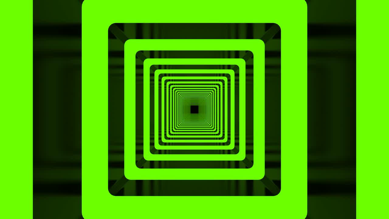 corredor de fondo de club nocturno con bucle verde