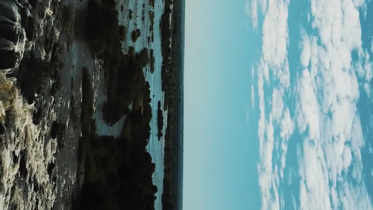 Vertical Aerial View Victoria Falls, Shungu Namutitima at the Border of Zimbabwe and Zambia in Africa