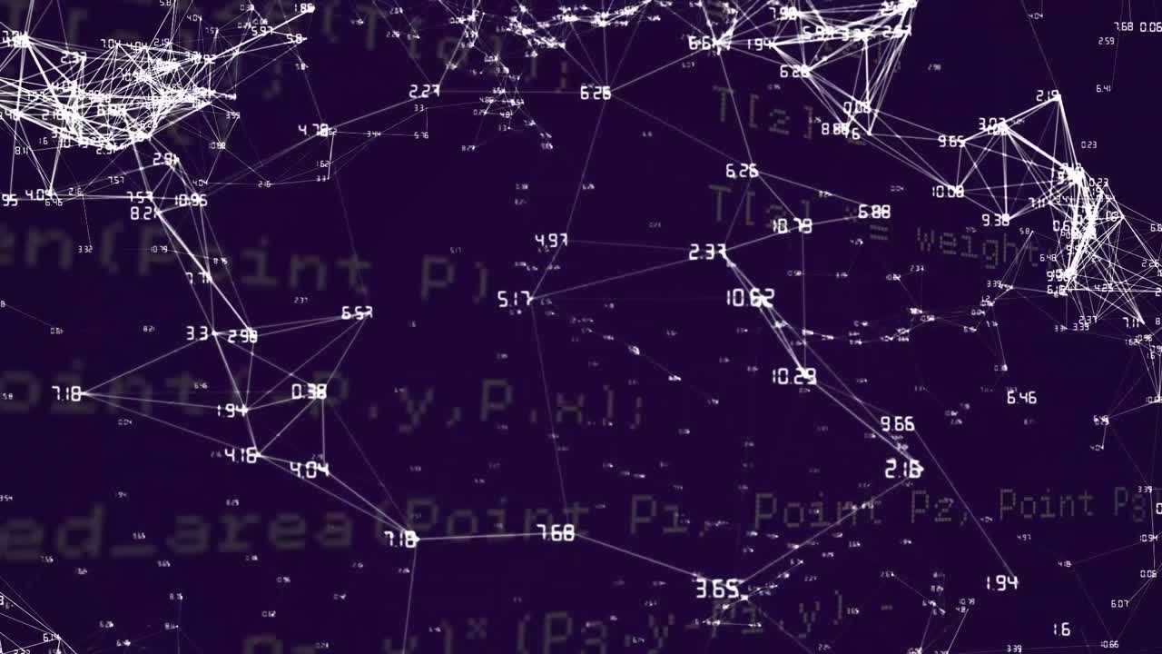 Animation of data processing over network of connections