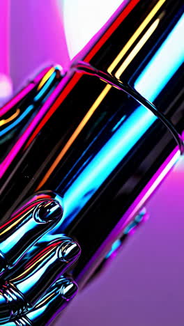 abstract neon metallic reflections