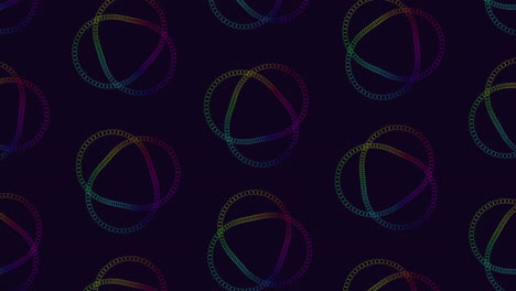 a vibrant and dynamic seamless pattern of colorful circles on a dark background, interwoven with curved lines to create movement and energy. perfect for websites, mobile apps, and design projects