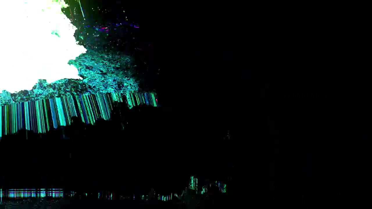 Abstract Digital Glitch Effect with Vibrant Neon Colors
