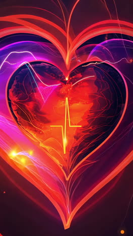 a heart with a red line through it. the heart is surrounded by a dark blue background