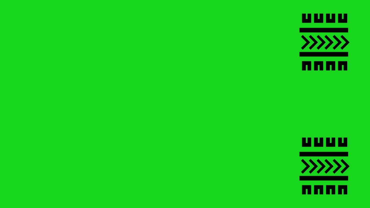 Loop animation of the track of the wheels of a vehicle