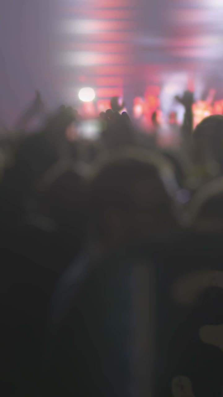 Concert Crowd and Stage Lights