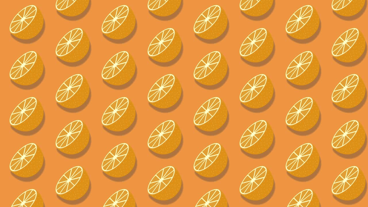 animación de bucle de ilustración naranja.