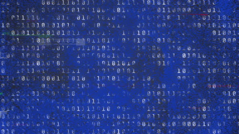 binary coding data processing against textured blue background