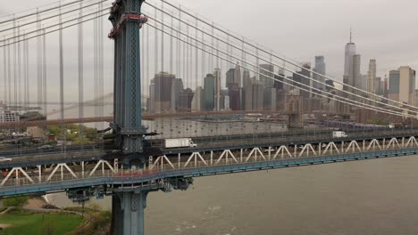 An-aerial-view-over-the-East-River-on-a-cloudy-day