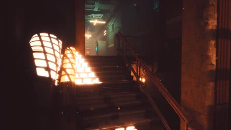 interior of abandoned old motel