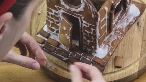 making a gingerbread house