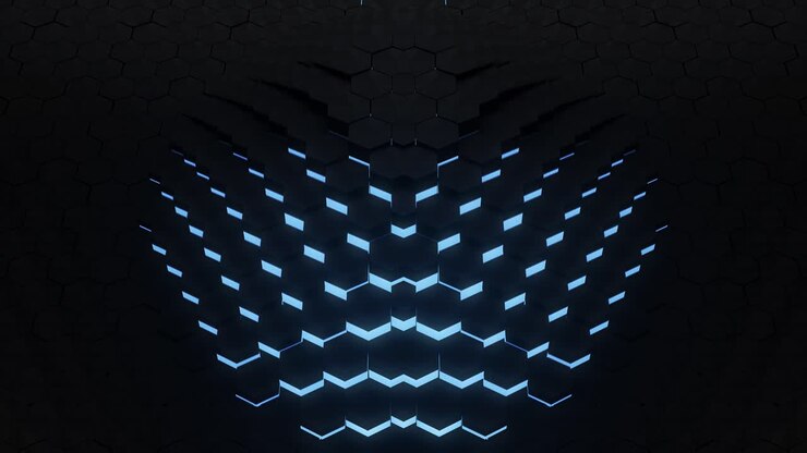 Vj loop hexagon glow digital background
