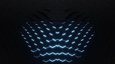 Vj loop hexagon glow digital background