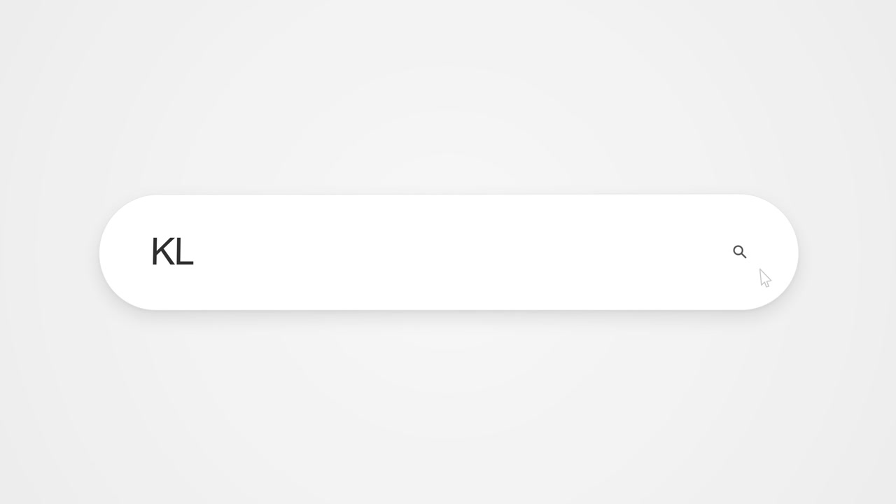 Typing the word KLA into the search bar of a web browser on a digital device