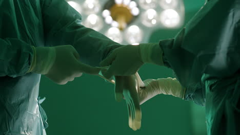 surgeons preparing for a surgery