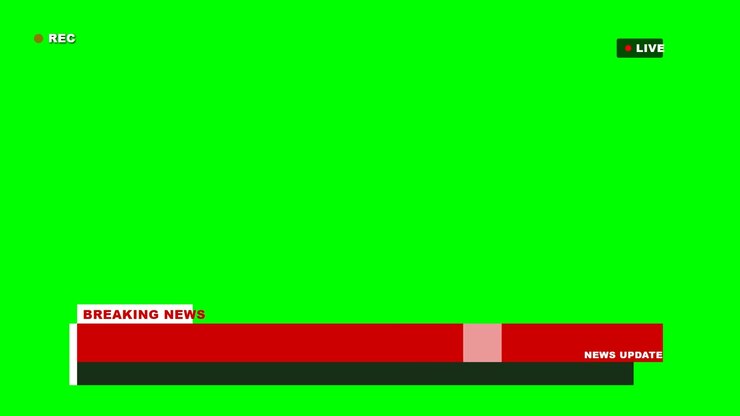 Breaking News Lower Third Graphic Animation on Green Screen