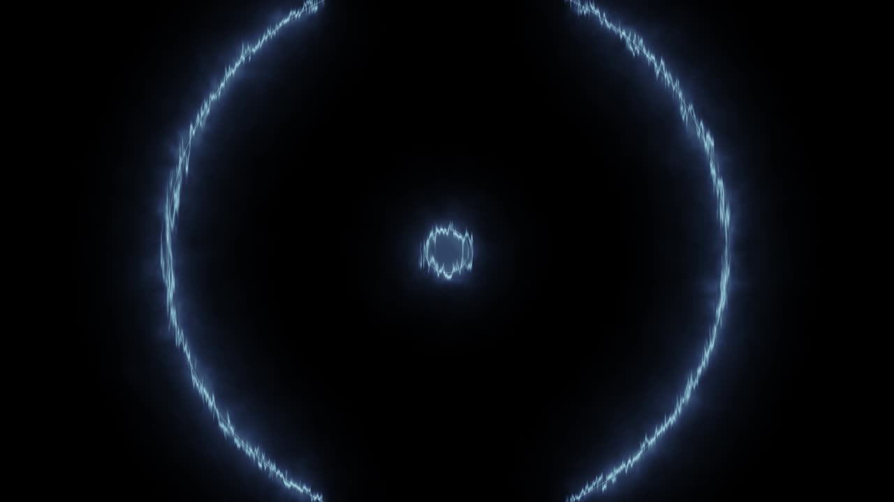 bucle de efecto de superposición de energía del haz tractor de color azul claro