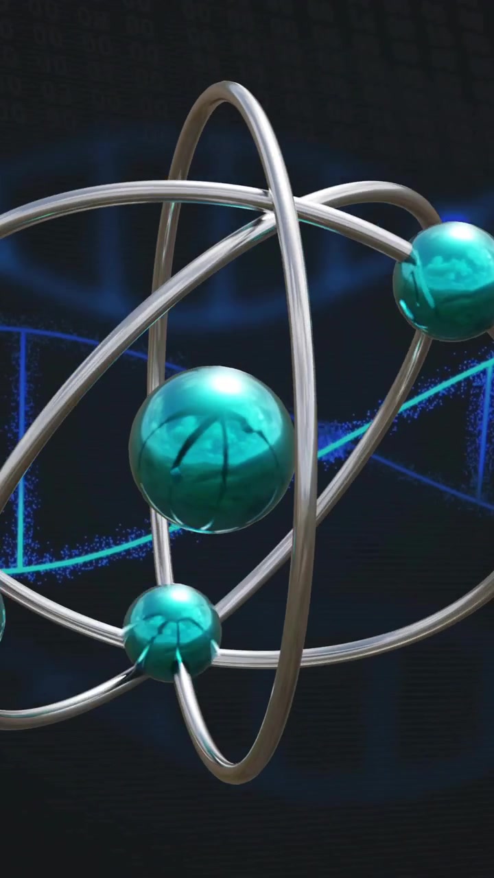 Animation of dna strand and scientific data processing over atom