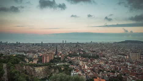 time lapse, barcelona sunset, spain-1