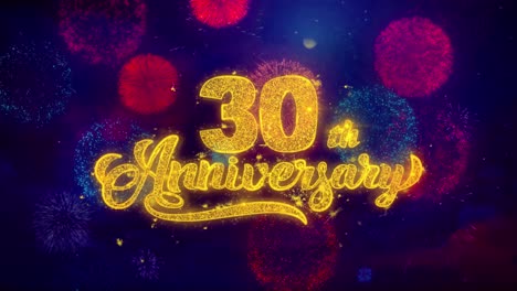 30th anniversary celebration with fireworks