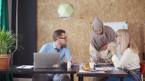 business meeting in modern office