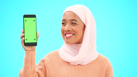 Muslim,-Telefon-Oder-Greenscreen