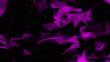 conexión digital abstracta puntos y líneas en movimiento rosa