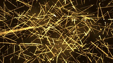 las partículas de animación 3d, el oro, el bokeh, el brillo, los premios, el polvo, el fondo del bucle abstracto.