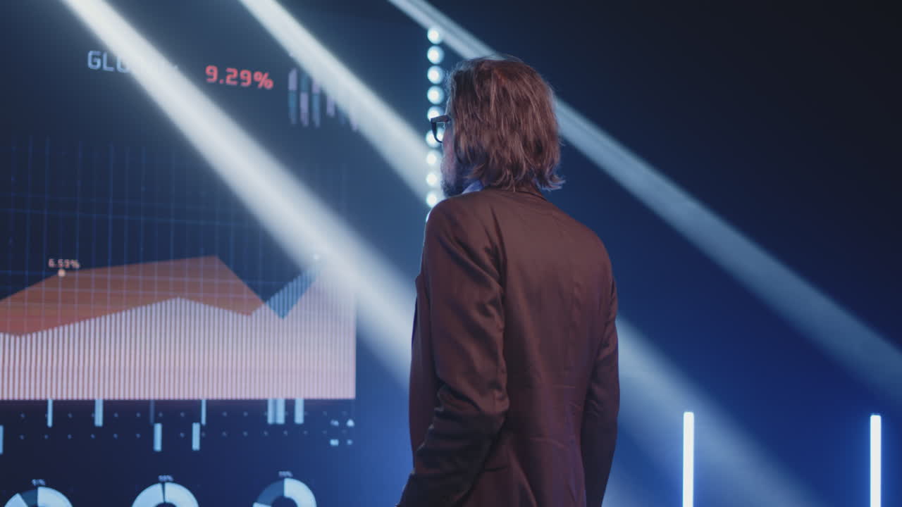 Business Presentation with Data Projections