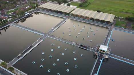 Luftdrohnenansicht-Von-Ipal-Oder-Abwasseraufbereitungsanlage-In-Yogyakarta,-Indonesien